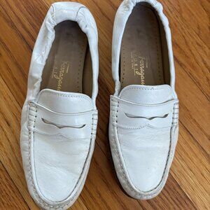 White Salvatore Ferragamo Loafer size 5.5 fits like a size 6